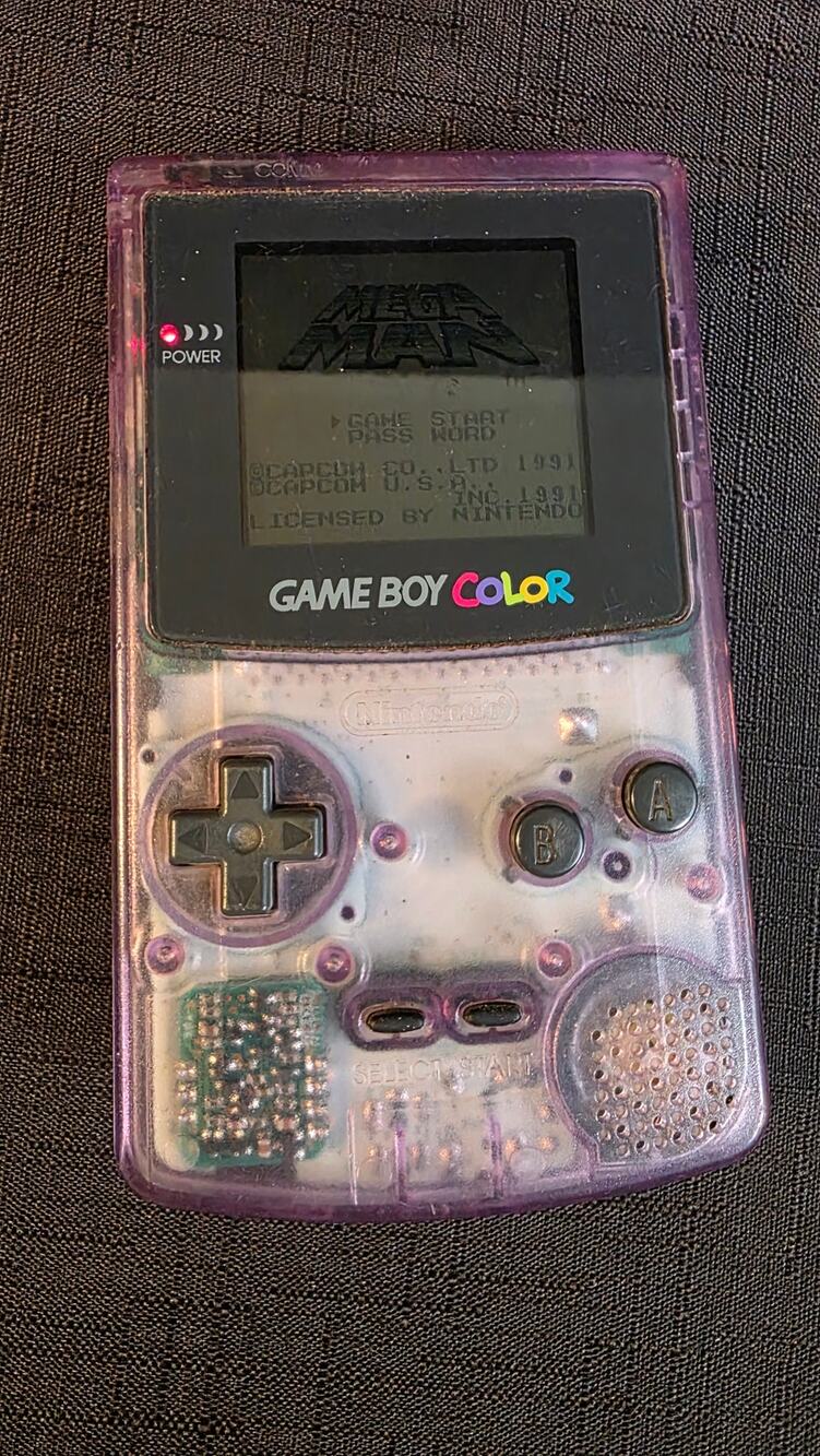 Nintendo Game Boy Color Atomic Purple with Mega Man Game